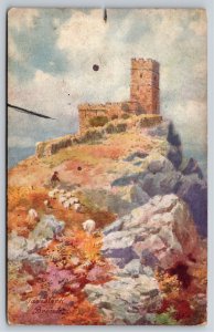 TUCK~Devon England~Brentor Village St Michael Church On Hill~Vintage Postcard