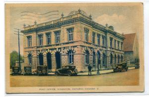 Post Office Kingston Ontario Canada 1938 postcard