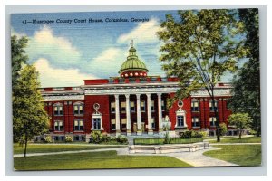 Vintage 1940's Postcard Muscogee County Courthouse Building Columbus Georgia