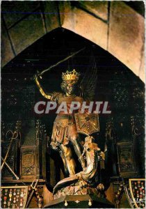 Modern Postcard Mont Saint Michel Interior of the Parish Church St. Michael t...