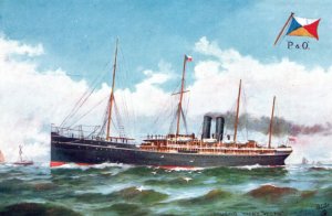 Vectis Steamship Ship Postcard