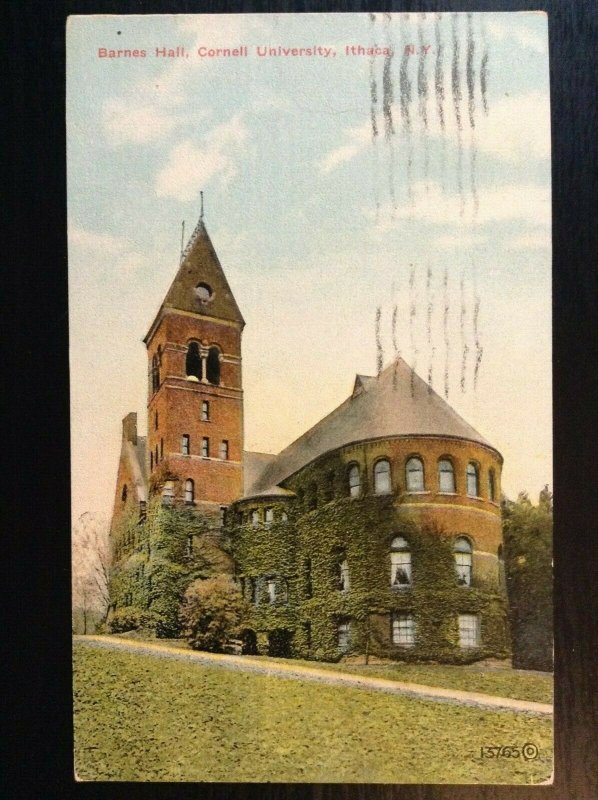 Vintage Postcard 1912 Cornell University Barnes Hall Ithaca New York 