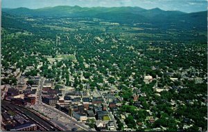 Vtg Rutland Vermont VT Aerial View Postcard