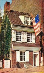 USA Betsy Ross House Birthplace of Old Glory Philadelphia Chrome Postcard 08.31