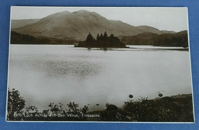 Vintage    Postcard  Loch Achray And Ben Venue Trossachs Scotland  D1D