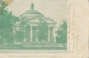 ATLANTA , Georgia, 1901-07 ; Ponce De Leon Avenue BAPTIST Church