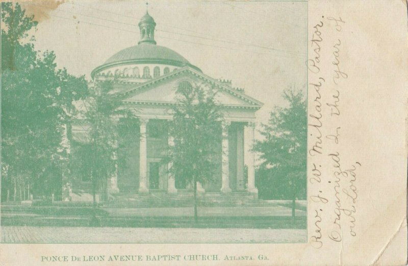 ATLANTA , Georgia, 1901-07 ; Ponce De Leon Avenue BAPTIST Church