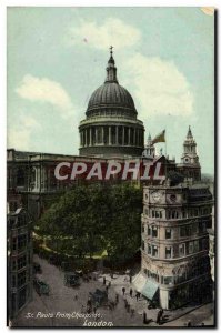 Old Postcard From London St Pauls Cheapside