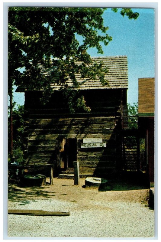 c1960's Old Log Jail Brown County Scenery Nashville Indiana IN Unposted Postcard 