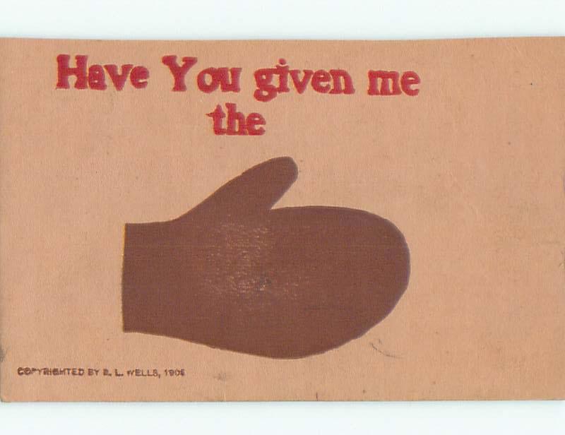 Pre-1907 comic GIVE ME A HAND - BROWN MITTEN SHOWN k6903