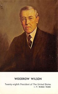 Woodrow Wilson Painted By F. Graham Coates Staunton, Virginia USA View Postca...