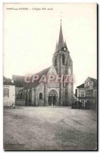 Pont sur Yonne Old Postcard L & # 39eglise 12th