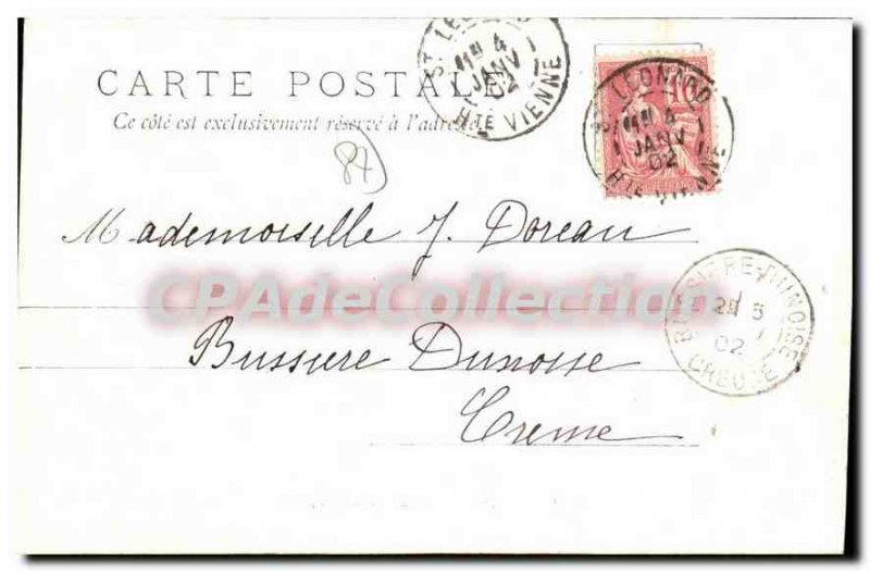 Old Postcard Haute Vienne Eymontiers Vue Generale Pont Nedde