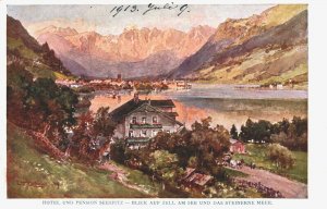 Austria Hotel Und Pension Seespitz Seefeld Tirol Vintage Postcard 04.07