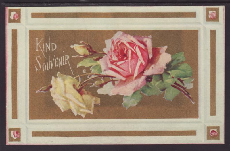 Kind Souvenir,Roses Postcard