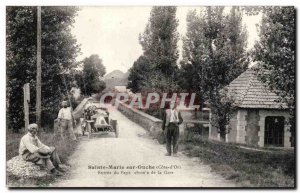 Holy MArie on Ouche Postcard Old Entrance Road countries of the station (auto...