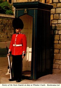 England Windsor Castle Sentry Of The Scots Guard On Duty