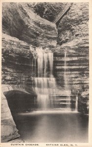 Vintage Postcard Curtain Cascade Watkins Glen New York NY The Hope Souvenir Shop