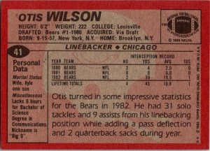 1983 Topps Football Card Otis Wilson Chicago Bears