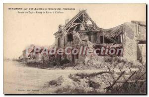 Postcard Old Beaumont-sur-Vesle After Retirement Germans between the country