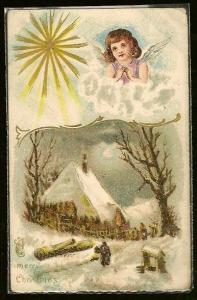 USA190? Nebraska Christmas Postcard