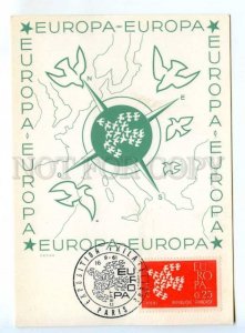 420029 FRANCE 1961 year EUROPA CEPT Council of Europe maximum card