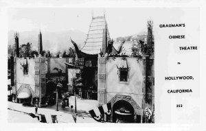Grauman's Chinese Theatre Hollywood California 1940s Real Photo postcard