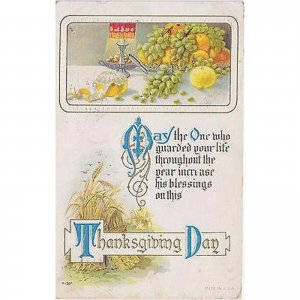 Thanksgiving Day Blessings Postcard