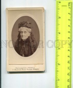 439621 lady in mourning Vintage France Paris CDV Photo Portrait