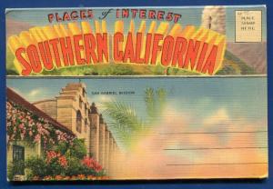 Sunny Southern California ca Griffith Park Planetarium LA postcard folder