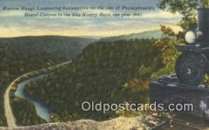 Narrow Gauge Lumbering Locomotive  Pennsylvania, PA USA Trains, Railroads Wri...