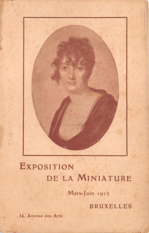 BRUXELLES BELGIUM EXPOSITION de la MINIATURE POSTCARD c1912