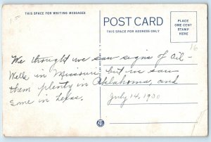 1940 Amarillo Texas TX Vintage Postcard Oil Scene Machine Smoke Steam View Field