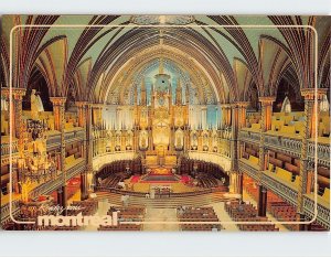 Postcard Vue intérieure de la basilique Notre-Dame, Rendez vous Montreal, Canada