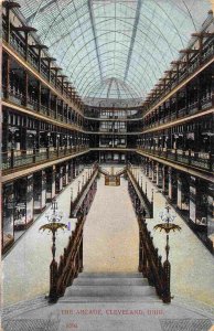 Shopping Arcade Interior Stores Cleveland Ohio 1910c postcard