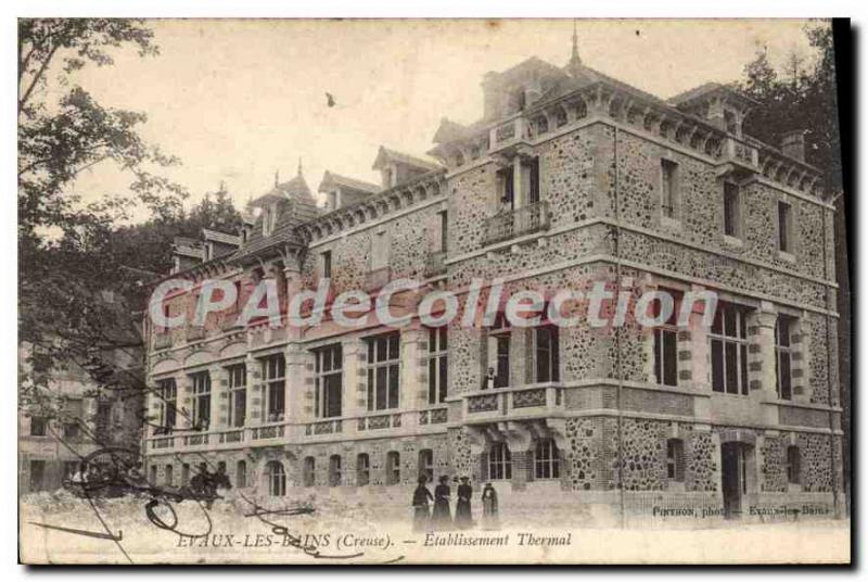 Old Postcard Evaux Les Bains Etablissement Thermal