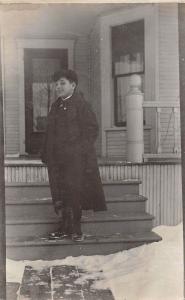 D4/ Marion Berea Ohio Postcard Real Photo RPPC c1910 Orphans Home Boy Porch