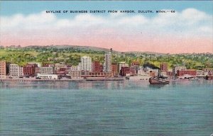 Skyline Of Business District From Harbor Duluth Minnesota