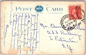 1916 Interior N. Y. N. H. & H. Station Hartford Connecticut CT Posted Postcard