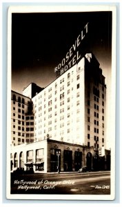 Hollywood At Orange Drive Roosevelt Hotel Hollywood CA RPPC Photo Postcard