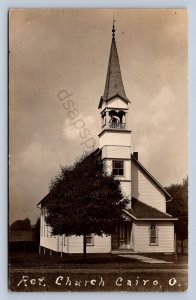 J87/ Cairo hio RPPC Postcard c1910 Reformed Church Lima Allen County 211
