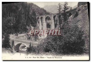 Postcard Old Bridge Road Ste Marie Chamonix