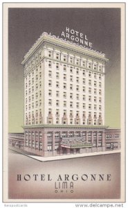 Hotel Argonne, LIMA, Ohio, 30-40's