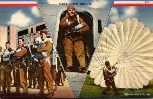 Military Parachute Troops Multi View Curteich