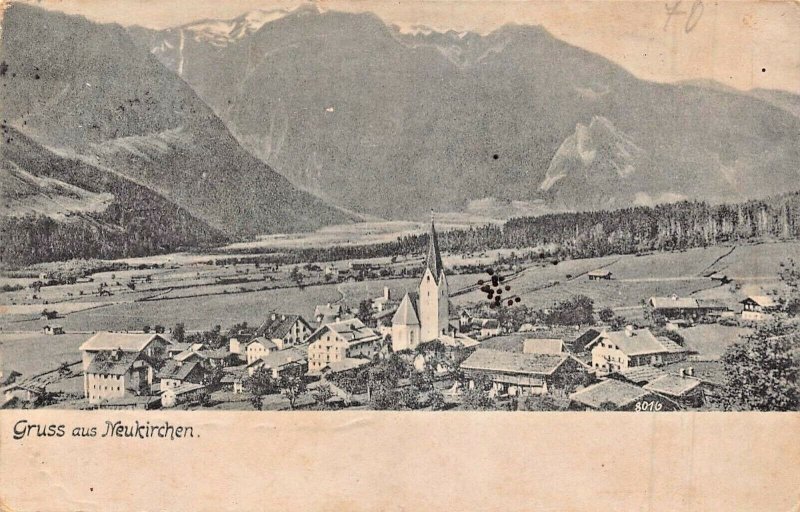 GRUSS aus NEUKIRCHEN AUSTRIA~GESAMTSICHT-TOTAL VIEW~PHOTO POSTCARD