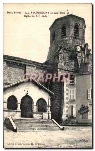 Old Postcard Deux Sevres Secondigny in Gatine Church of the XII Century