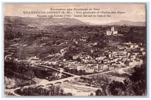 c1910 General View Chain of Alps Excursion to Environs of Nice France Postcard