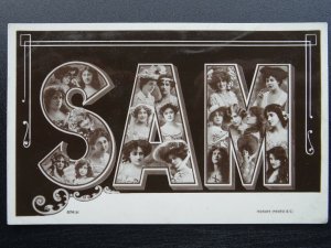 SAM Ladies Faces c1906 RP Name Postcard by Rotary 874A