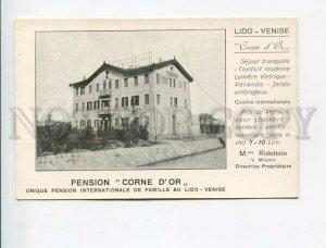 3173602 ITALY VENISE LIDO PENSION Corne d'or advertising old