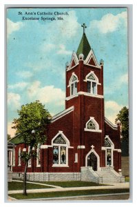 Postcard MO St. Ann's Catholic Church Excelsior Springs Vtg. Standard View Card 